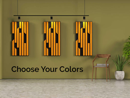 2x4 Acoustic Wall Panel - Bars - Choose Your Colors