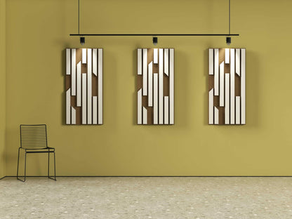 2x4 Acoustic Wall Panel - Bars (Pearl on Taupe)