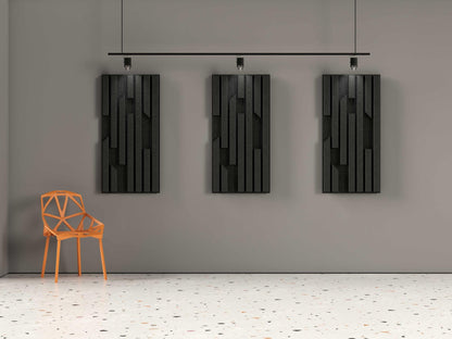 2x4 Acoustic Wall Panel - Bars (Slate on Slate)