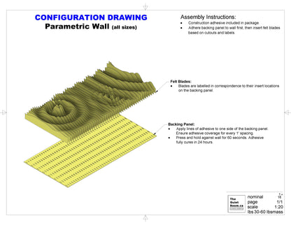 Acoustic 3D Wall Panel - Parametric Wall