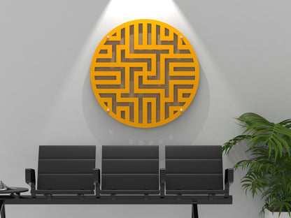 Acoustic Medallion Wall Panel - Maze