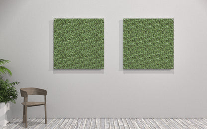 4x4 Printed Acoustic Wall Panel - Greenery W44001