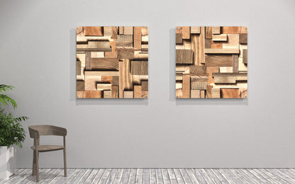 4x4 Printed Acoustic Wall Panel - Wood W44002