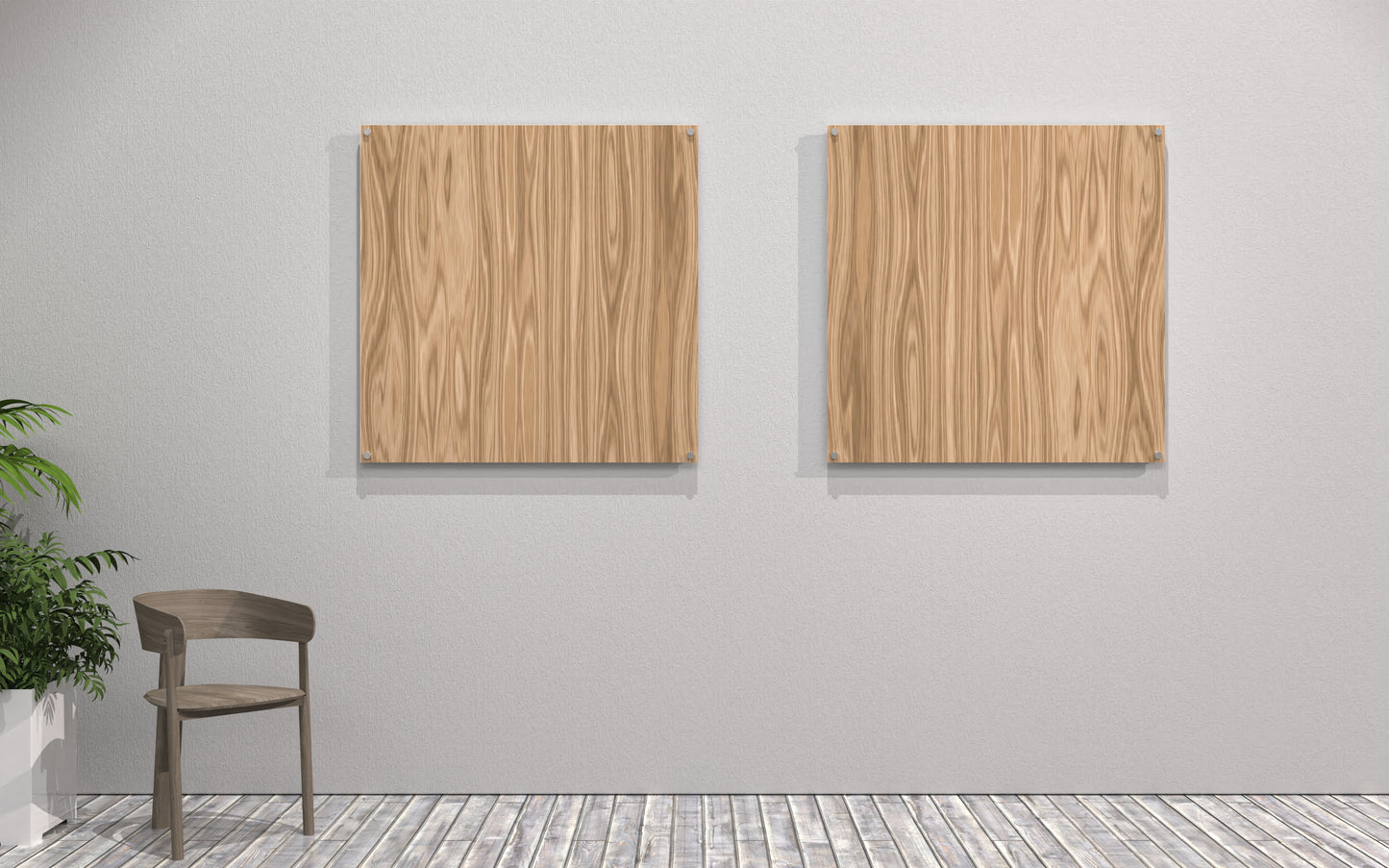 4x4 Printed Acoustic Wall Panel - Wood W44004