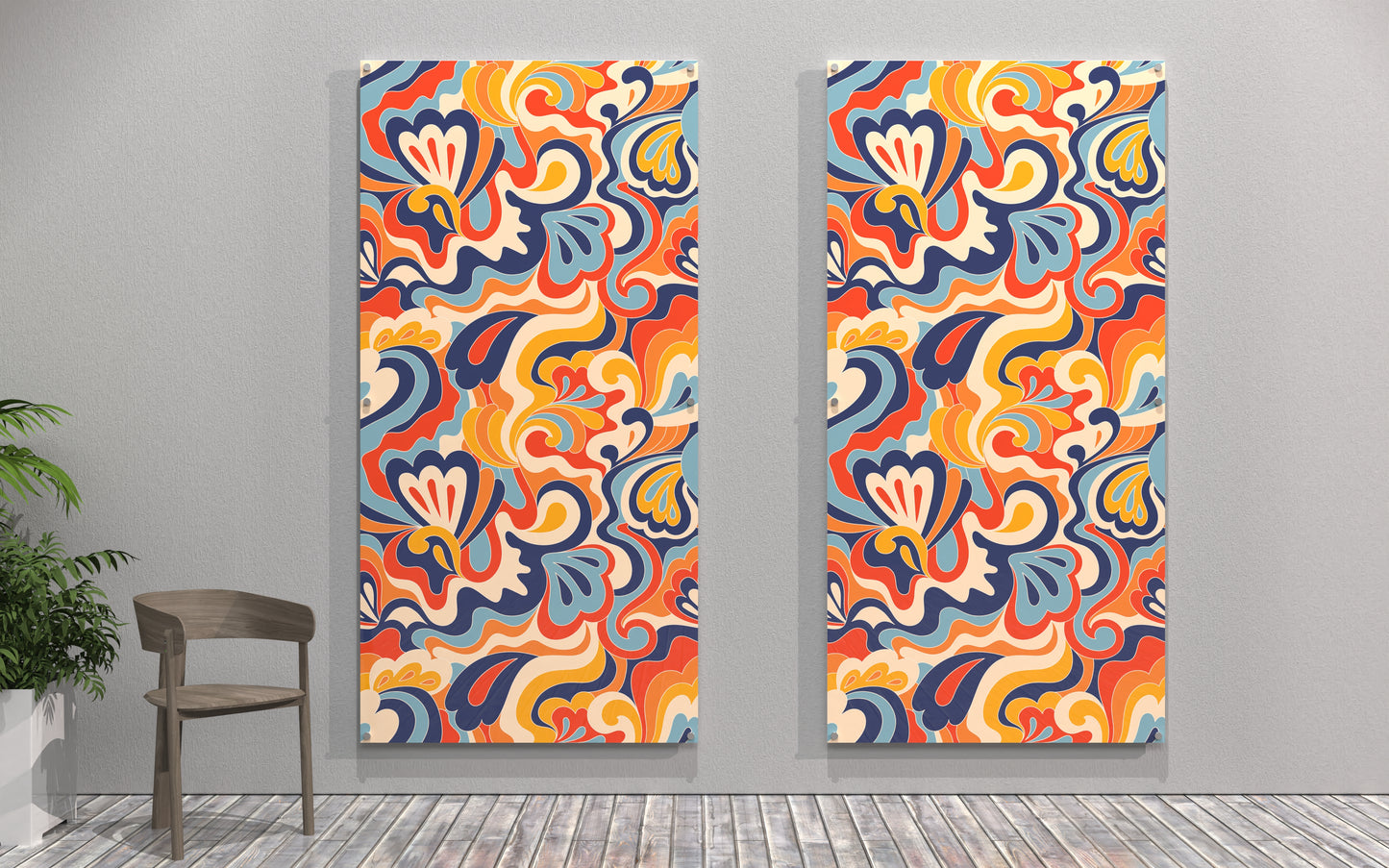 4x8 Printed Acoustic Wall Panel - Art W48005