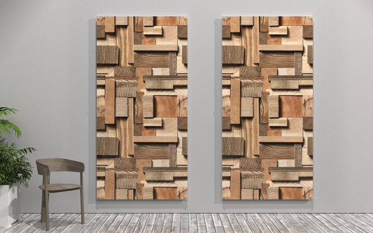 4x8 Printed Acoustic Wall Panel - Wood W48002