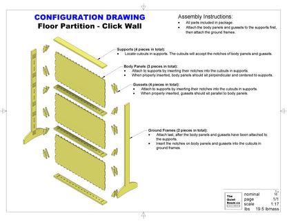 Acoustic Floor Partition - Click Wall