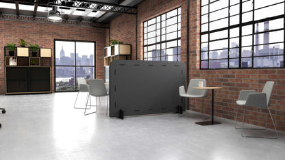 Acoustic felt floor partitions - double sided - room view render