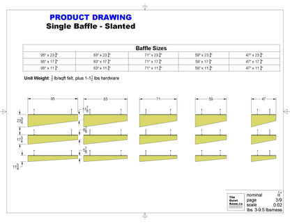 Acoustic Single Baffle - Slanted