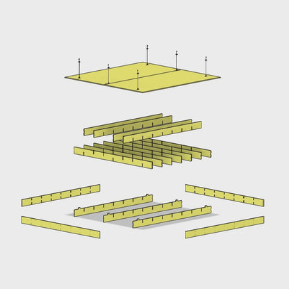 Acoustic Coffered Grid - Large 36